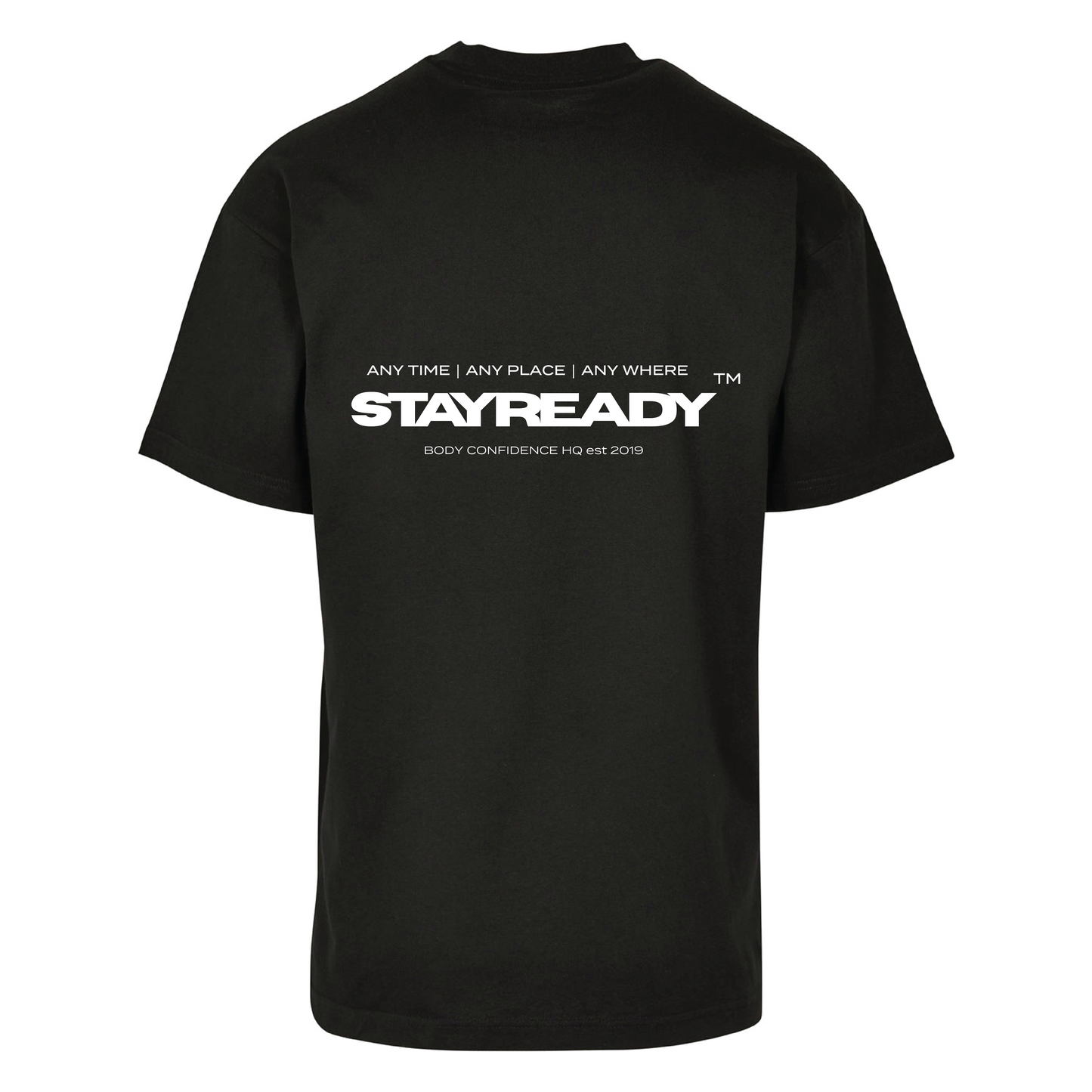 Premium Oversized 'StayReady' Tee Black