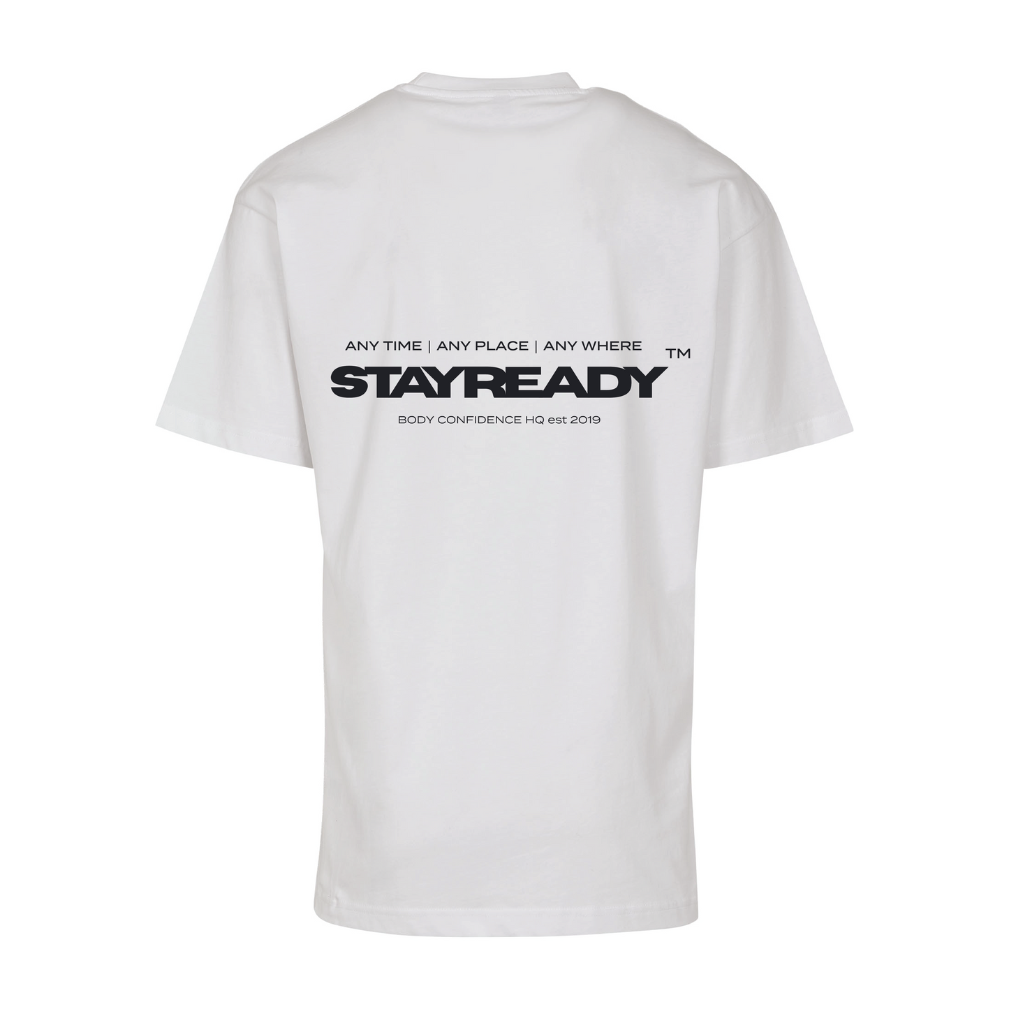 Premium Oversized 'StayReady' Tee White