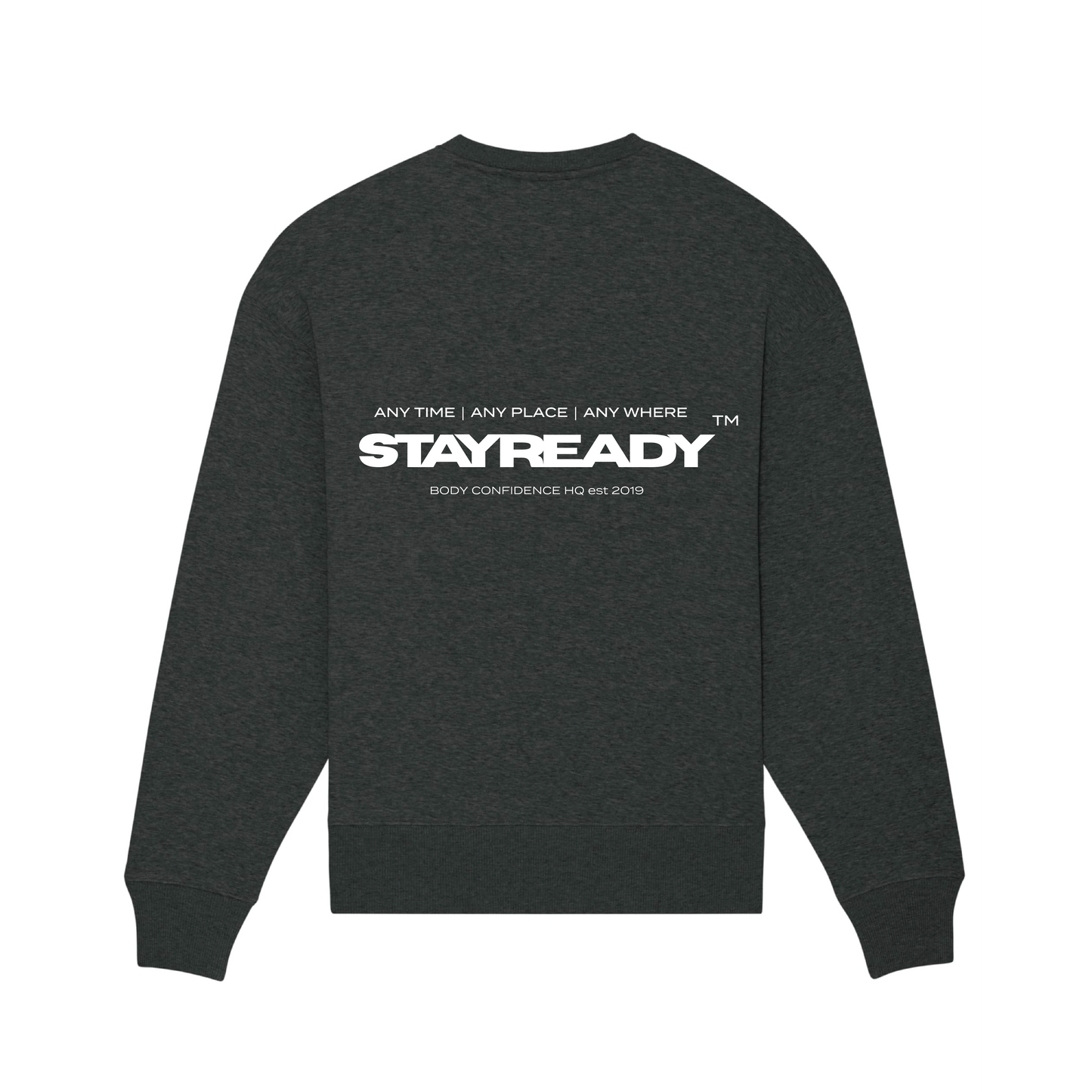 Oversized 'StayReady' Sweatshirt Black